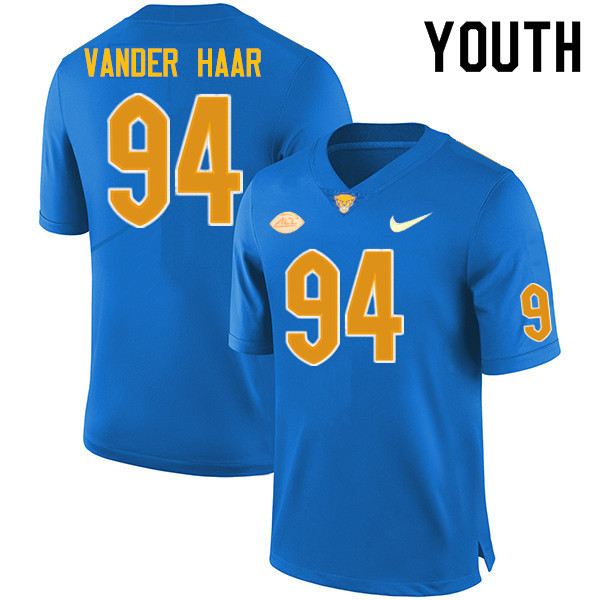 Youth #94 Sam Vander Haar Pitt Panthers College Football Jerseys Sale-Royal